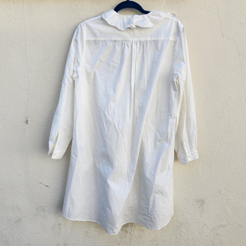 BELLEROSE Huguette White Cotton Shirt Dress - Picture 4 of 9